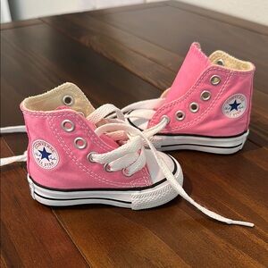Converse Pink High-Top Sneakers with Classic Design
